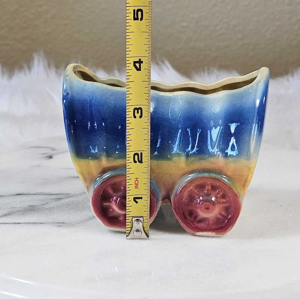 Shawnee Pottery Chuck Wagon covered wagon western style vintage planter - Picture 8 of 10